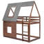 Lit superposé avec toit Wood House-1798009365