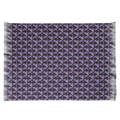 Tapis mauve/noir de salle florale Mcguigan