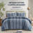 Modern Bedding Sets, 3 Piece Cotton Full Queen Striped Comforter for Home