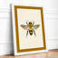 Detailed Bee Study Botanical - Framed Print-947692898-947692899