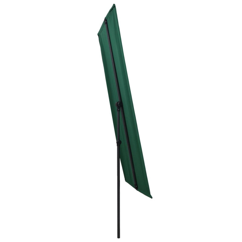 Green 70.9" Rectangular Market Umbrella with Aluminum Pole