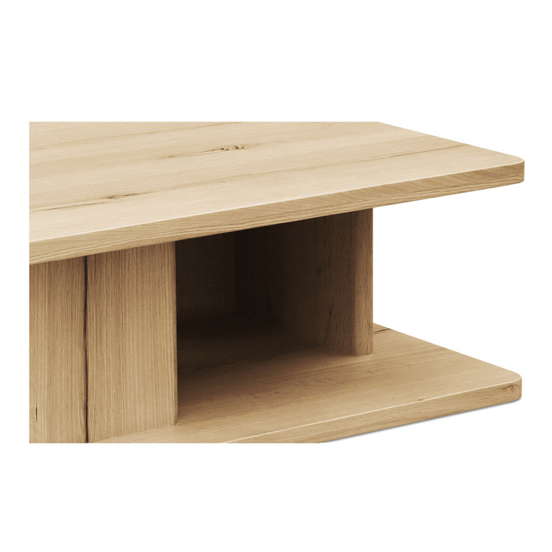Casey Small Coffee Table Dark Brown, 16" H x 40" L x 30" W, Rustic Oak