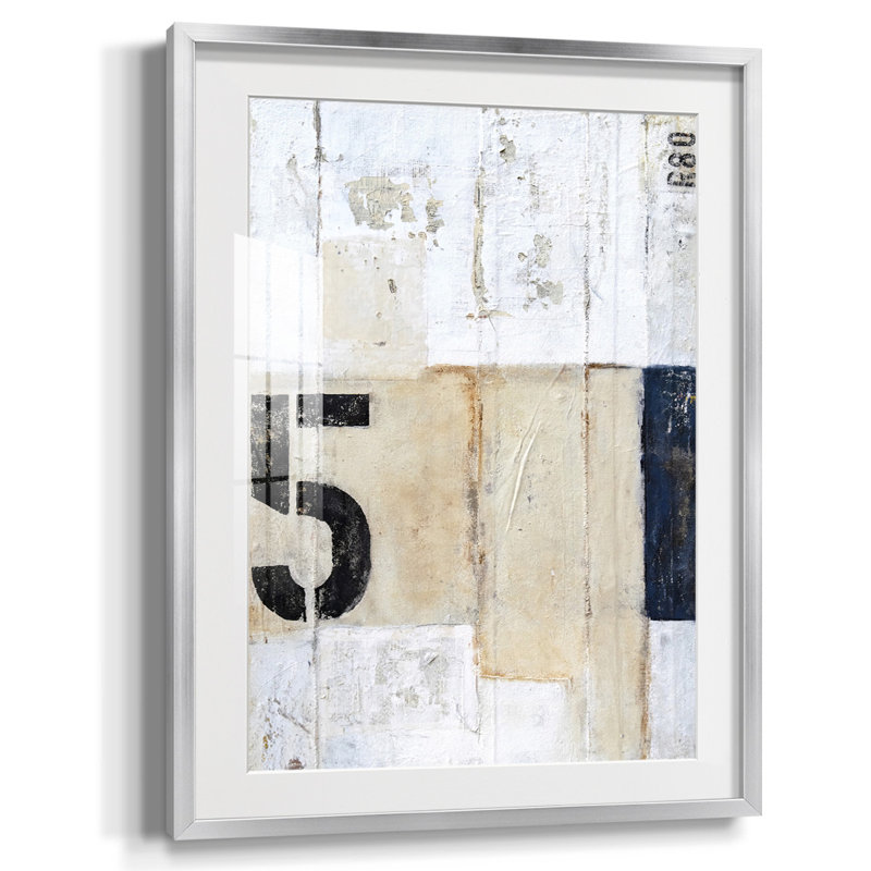 Printed Copper Orbit IV, reproduction encadrée, Papier avec cadre argenté, Blanc