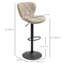 Robelmont Swivel Upholstered Adjustable Height Counter Stool with Metal Frame-631355774