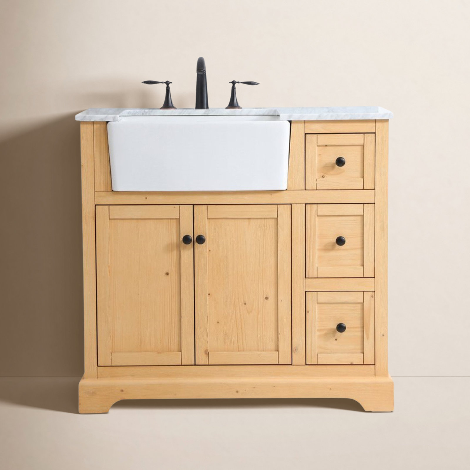 Pardue 36'' Single Bathroom Vanity, Natural Wood
