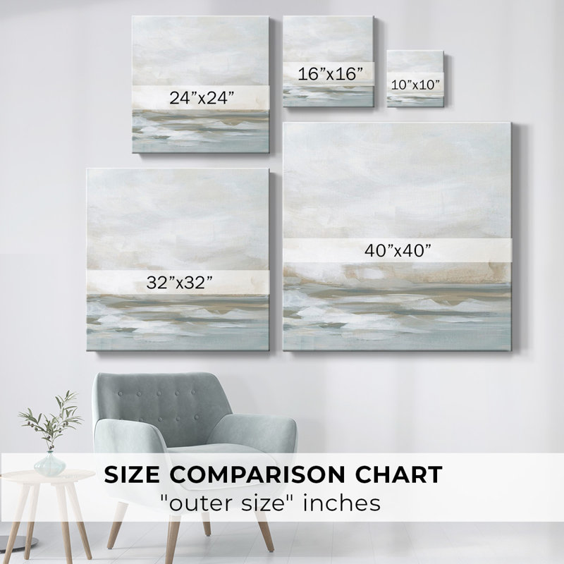 Toile tendue neutre Neutral Surfline II-Gallery, H 24 po x l 24 po