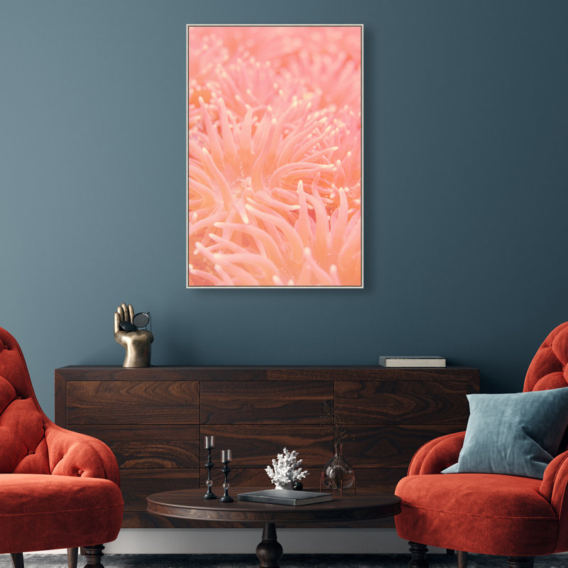 Deep Sea Flowers Print by Oliver Gal, 37"H x 25"W, Silver Floater Frame