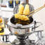 Stainless Steel Deep Fryer Pot With Oil Draining Rack And Thermometer