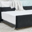 Lit de jour double avec canapé-lit capitonné capitonné, structure de canapé-lit avec dossier confortable et accoudoirs, velours, noir (79,5 po x 58 po x 25 po)
