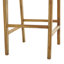 Tabouret de bar en cuir de teck avec repose-pieds Markus-1302140930