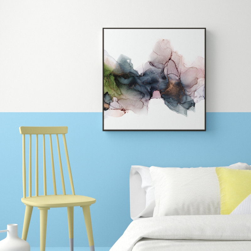 Enchanted by Fern Siebler - Painting on Canvas, Black Floater Frame, 77.5 cm H x 77.5 cm W x 4 cm D