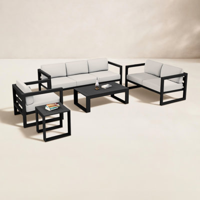 Smith 6 - Person Patio Conversation Set with Cushions
