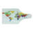 Ambesonne World Map Tempered Glass Cutting Board Countries and Oceans Multicolor