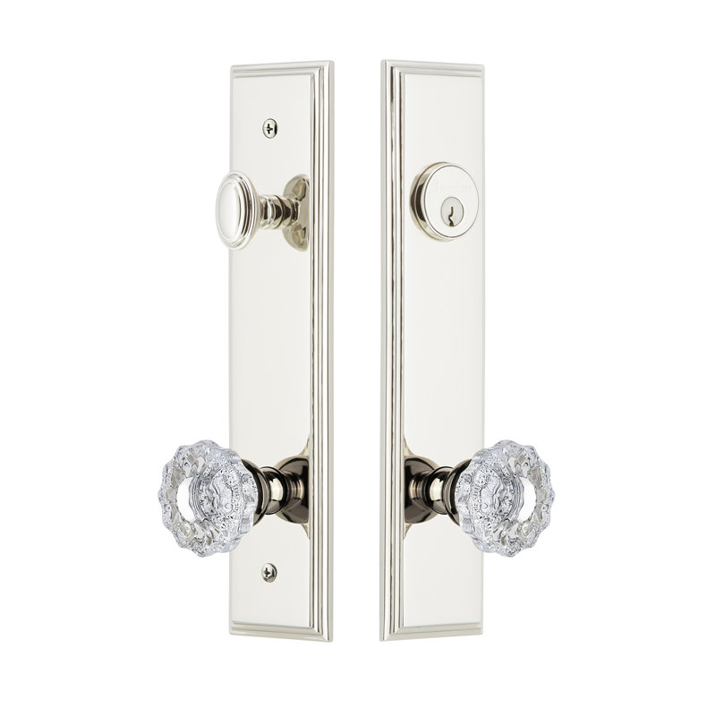 Ensemble d'entrée haut Carré, Nickel poli, 2,375 po