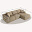3 Seater Corduroy Corner Sectional-1021118780
