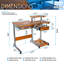 Bureau d'ordinateur complet, grain de bois-1338244614