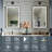 Beveled Black Brushed Framed LED Lighted Bathroom Mirror, Anti-Fog, Tempered Glass, Touch Sensor, 3 Colors, Dimer, Front Light-102641707