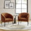 Chaise avec accoudoirs modernes 27,5 po Cadie