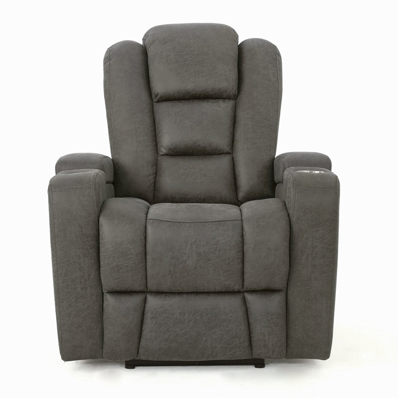 Fauteuil inclinable standard 33 po de large avec rangement pour accoudoirs et port USB