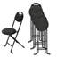 Tabouret pliant 4 pièces avec dossier, tabouret pliant rembourré et rembourré, chaises pliantes portatives pour l'extérieur
