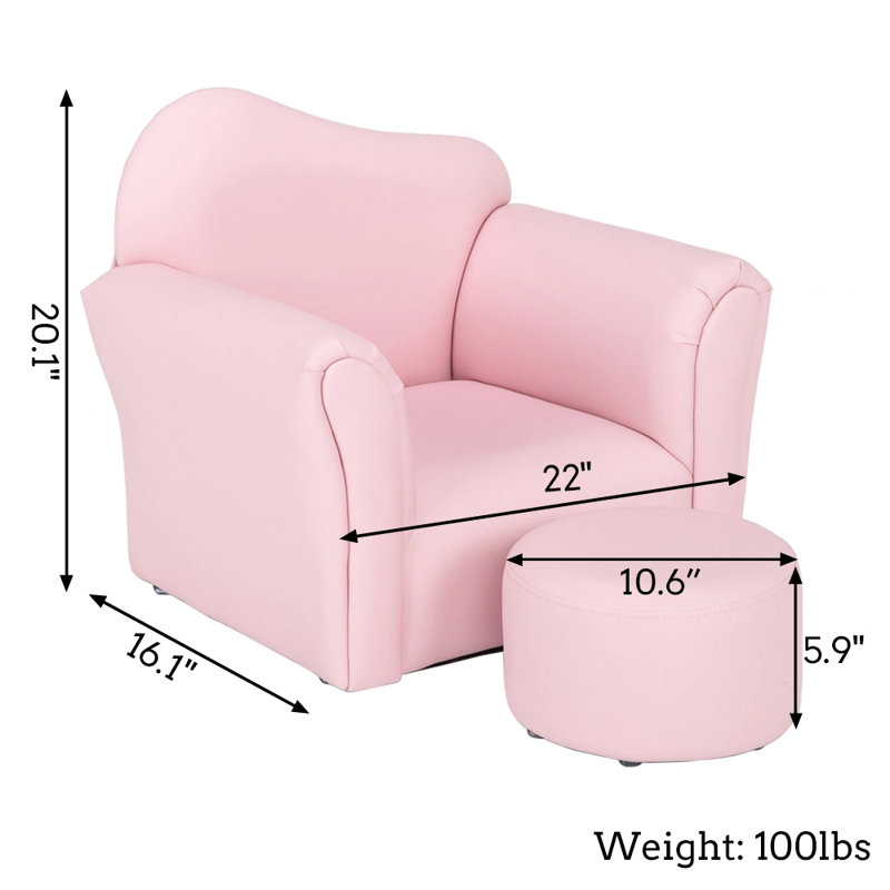 Aristotle Upholstered 22'' Sofa, Pink Nylon