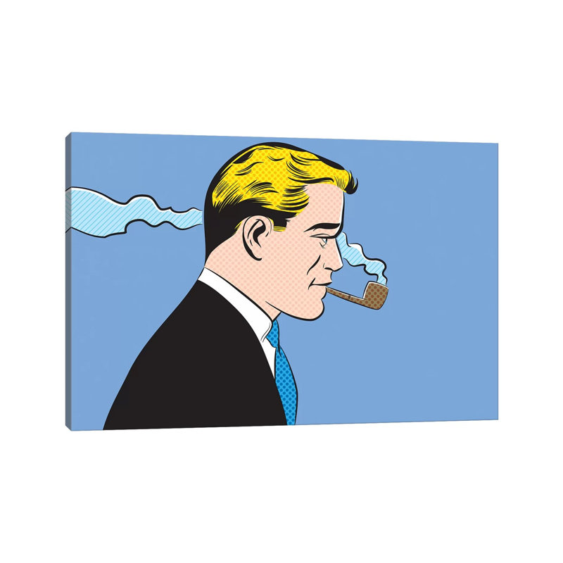 Man Smoking A Pipe by Joseph McDermott - Print on Canvas, 66.04 cm H x 45.72 cm W x 1.91 cm D, Wrapped Canvas