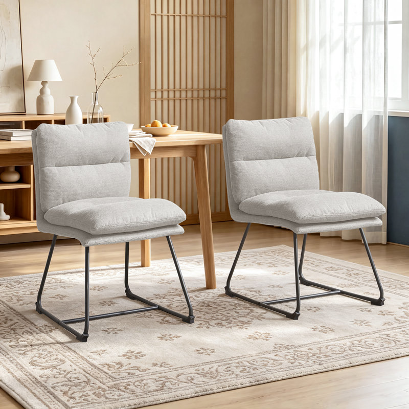 Chaise d'appoint Jed, Lin beige