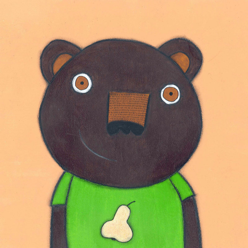 «Bear», reproduction sur toile tendue, H 18 po x l 18 po x P 1,5 po