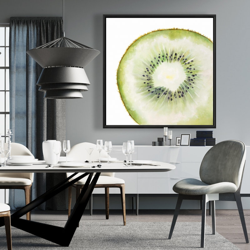 Kiwi Slice - Gastronomy Kitchen Framed Canvas for Home Decor