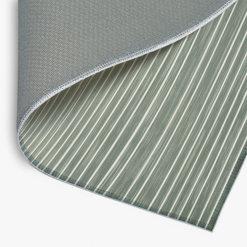 Tapis intérieur / extérieur vert HorizontalStripes, Rectangulaire 2 pi x 3 pi