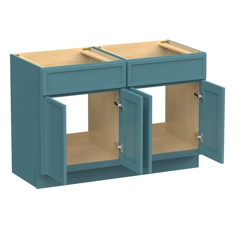 Base de meuble-lavabo double 48 po seulement, Sarcelle