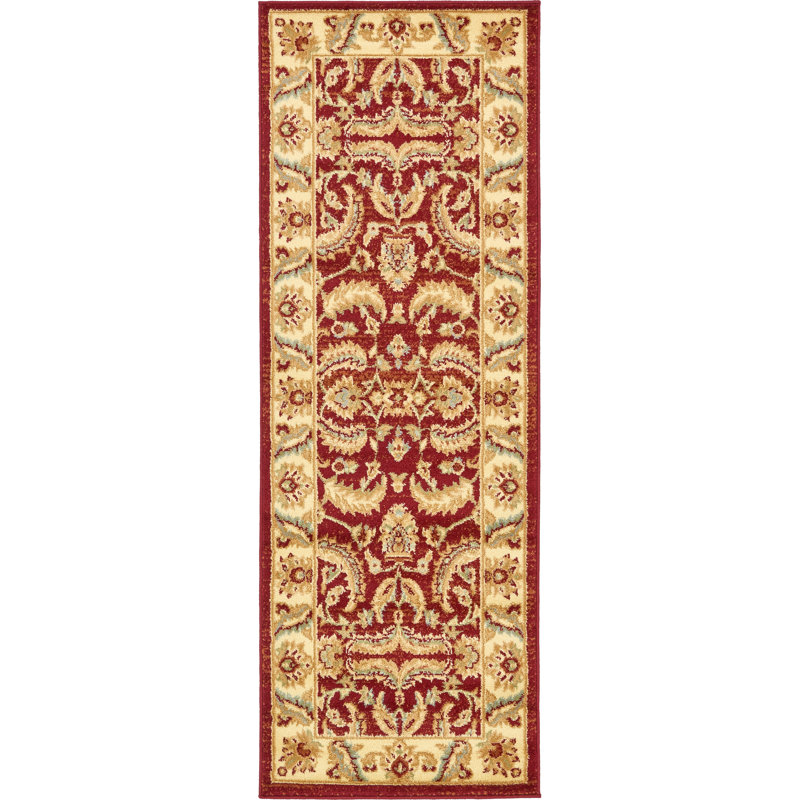 Tapis oriental rouge Niles, Tapis de couloir 2 pi 2 po x 6 pi 1 po