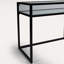 Leother 100cm Glass Top Console Table