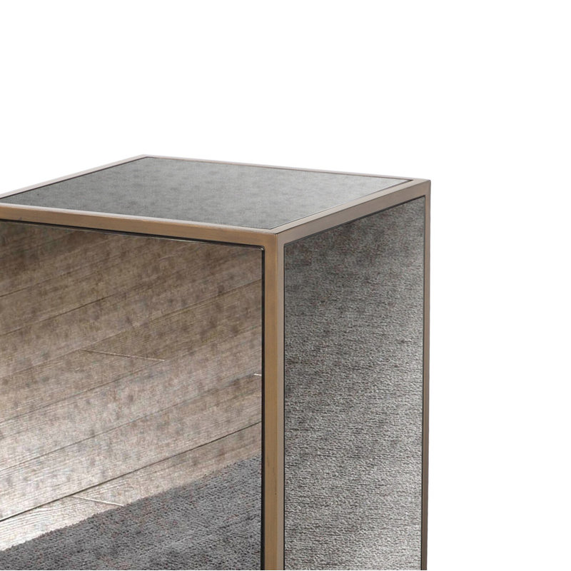 Table d'appoint en miroir