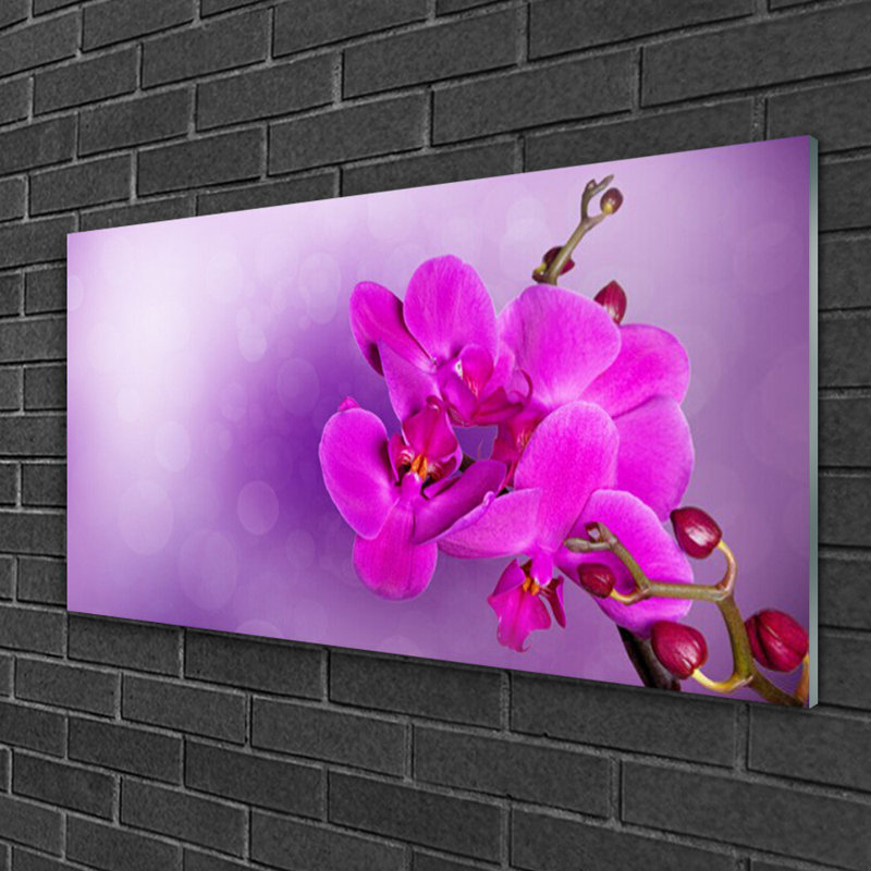 Flowers Floral - Unframed Photograph on Glass
