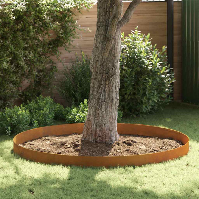20cm H x 450cm W Weathering Steel Lawn Edging