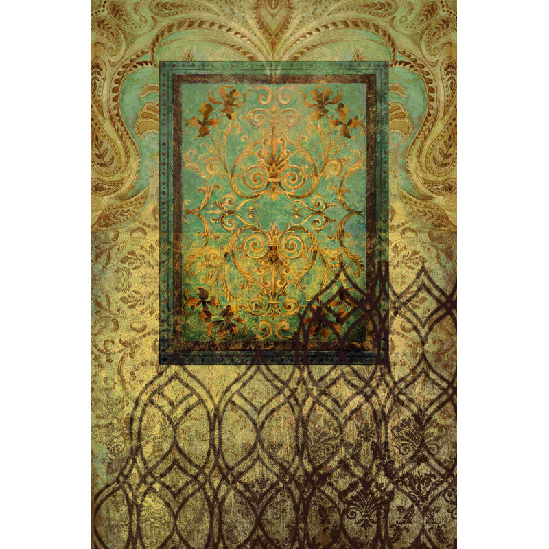 Tapisserie usée 2 - Impression sur toile tendue, H 30 po x l 20 po