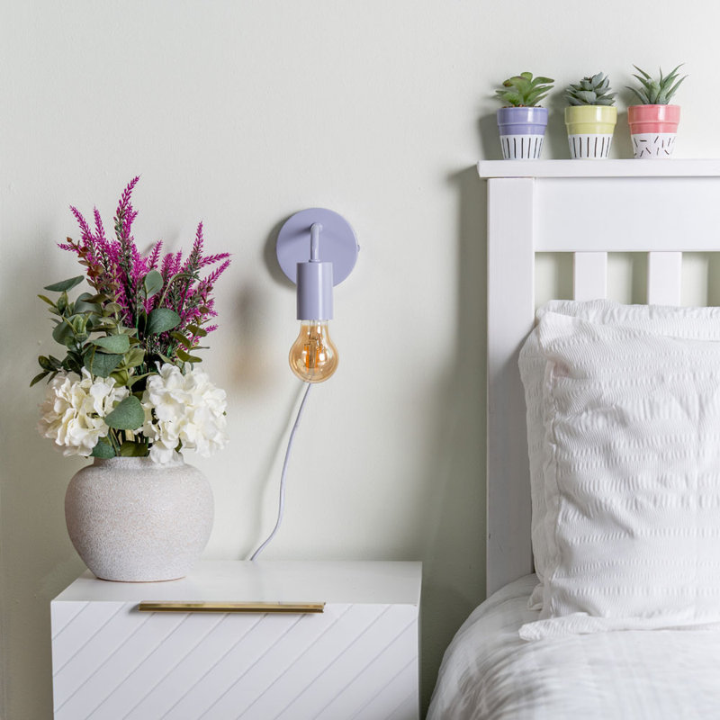 Carmala LED Plug-in Armed Sconce, No, Lilac, 1