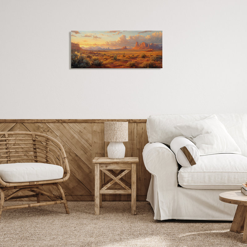 «Distant Plateau Canyon Canvas», conception par Petal Prints Design, H 13 po x l 30 po
