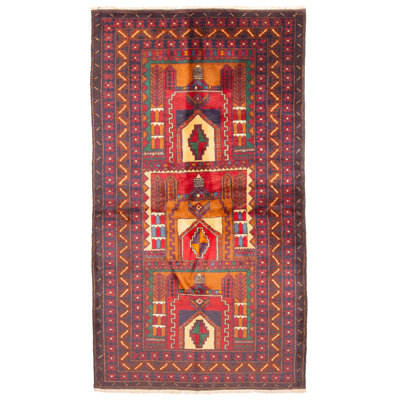 Teimani Red Rug 3'7" x 6'4"