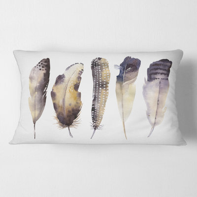 Housse de coussin rectangulaire avec insert Ethnic Feathers I