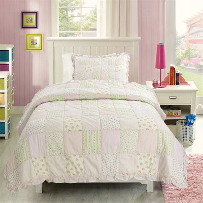 Paolini Pink Twin Quilt Set