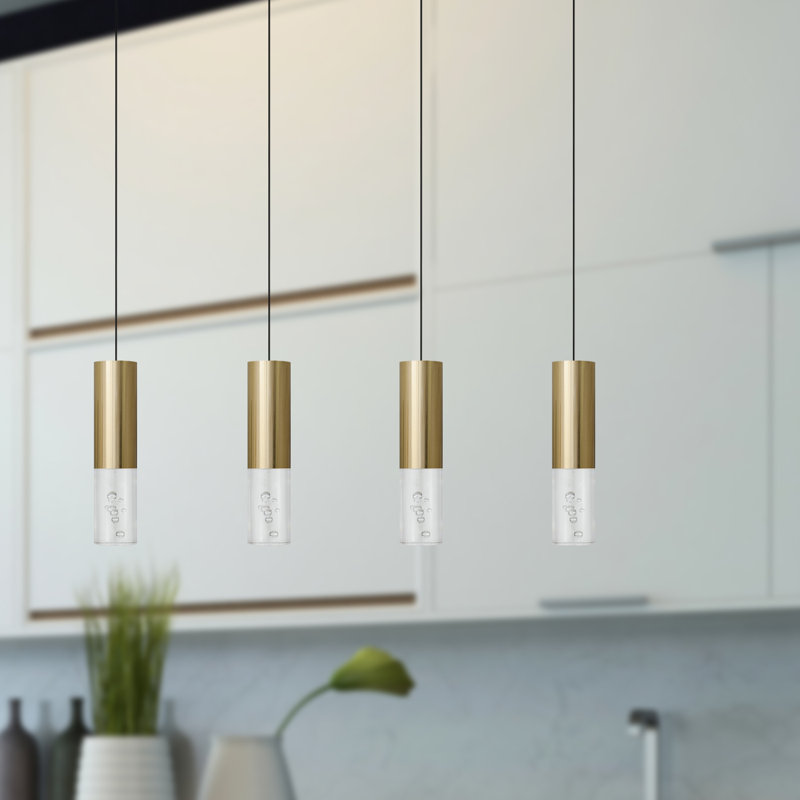 Rathi 4 - Light Kitchen Island Pendant, Brass
