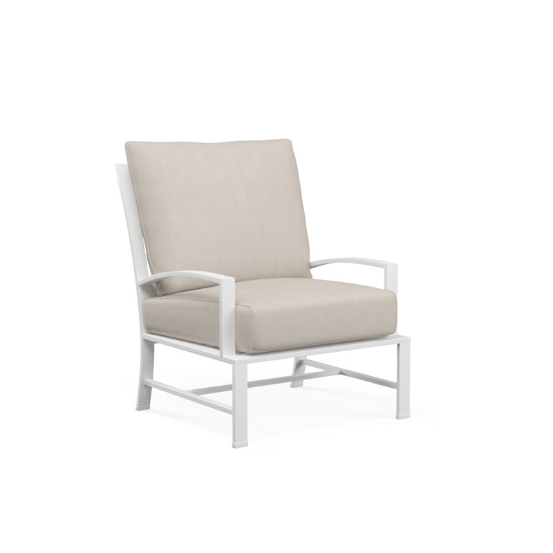 Chaise de terrasse Bristol avec coussins Sunbrella, Toile lin Sunbrella®