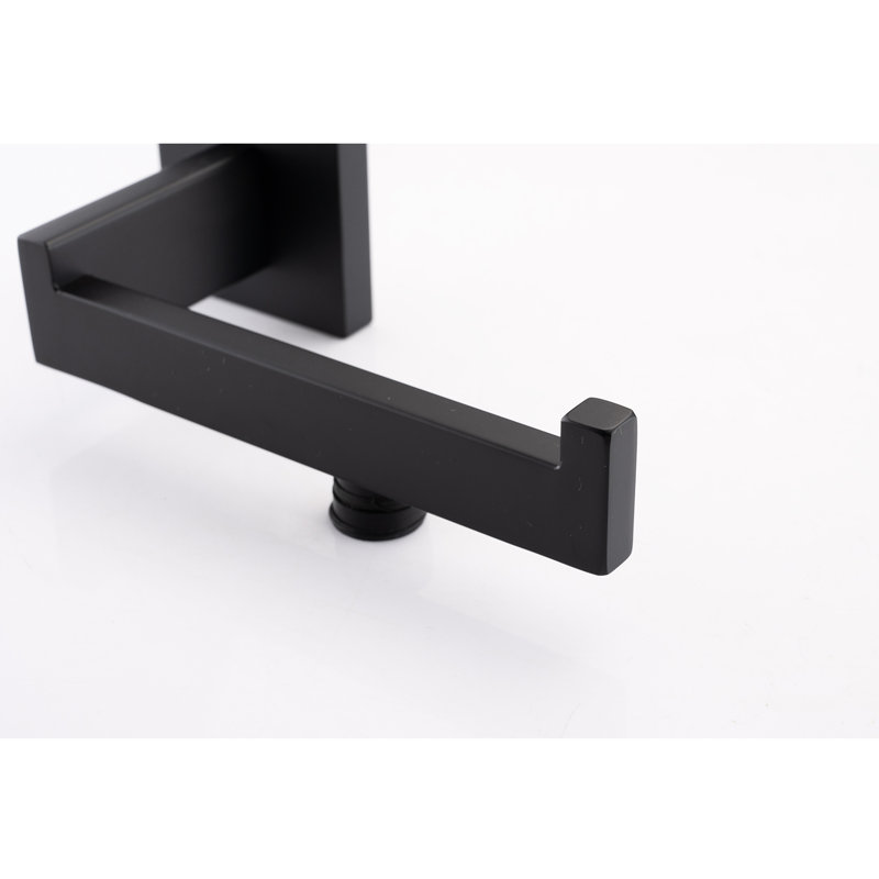 Bathroom Hardware 4, Matte Black - Stainless Steel, Suitable For Multiple Spaces Steel , 4 Smooth Edges, Corrosion Any Home