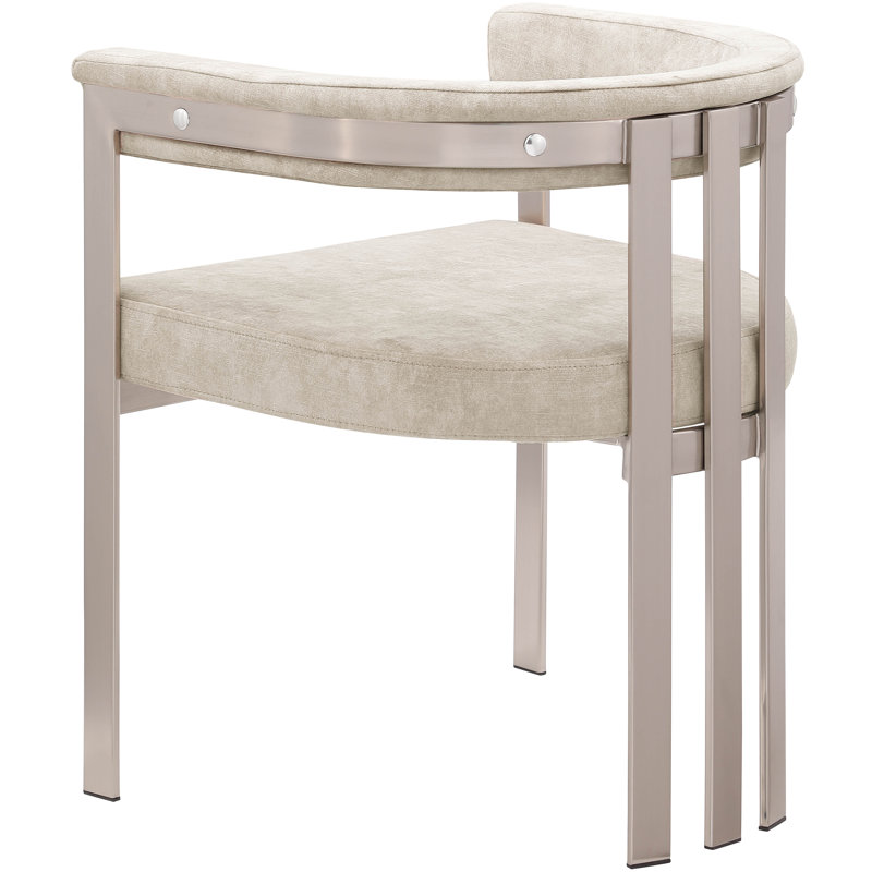 Fauteuil en velours Marcello Kenlea, Velours beige