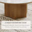 Round Faux Marble Coffee Table with Solid Wood Base - Modern Easy Assembly Living Room Coffee Table for Home Decor-996371707