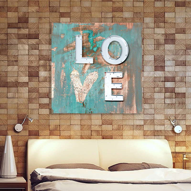 Green Love by Kent Youngstrom - Print on Canvas, 30cm H x 30cm W x 4cm D