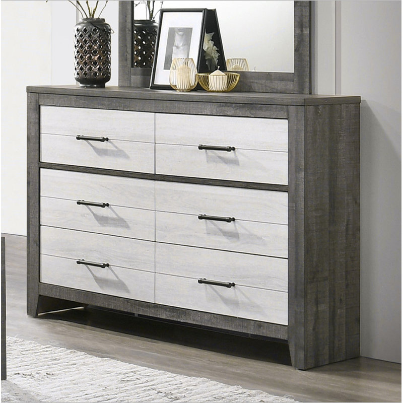 Commode 1 pièce commode à deux tons avec tiroirs de rangement pratiques