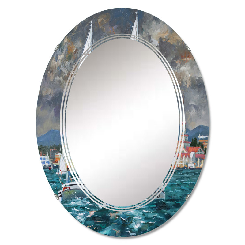 Miroir de salle de bain ovale mural, 30 po x 20 po